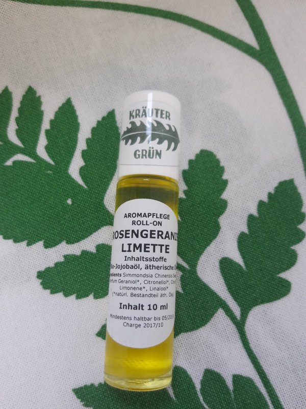 Aroma Pflege Roll-On Rosengeranie & Limette 10ml