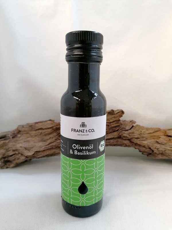 Olivenöl mit Basilikum von Franz & Co ABVERKAUF