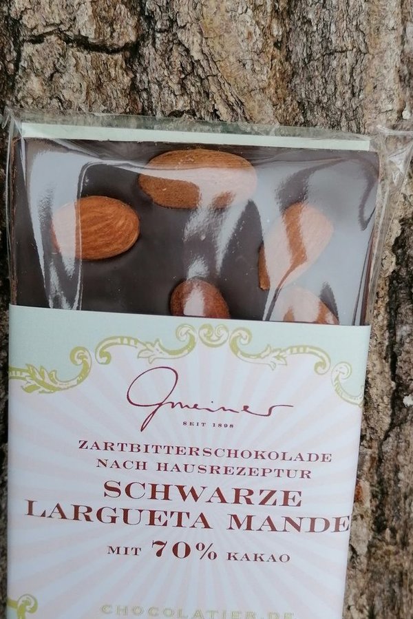 Gmeiner Zartbitterschokolade Largueta Mandel 70% Kakaoanteil Abverkauf wegen MhD